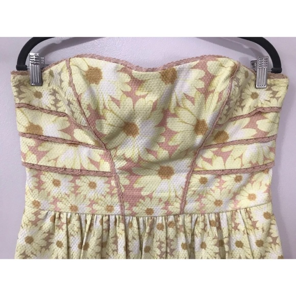 NWT JESSICA SIMPSON Floral Print Strapless Dress - Picture 2 of 4